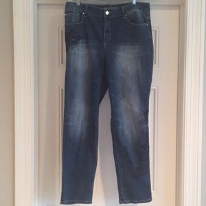 Chicos Platinum skimmer jeans